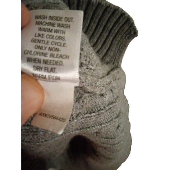 Croft & Barrow Cable Knit Gray Sweater V-Neck Warm Minimalist Business Casual XL - Picture 8 of 8